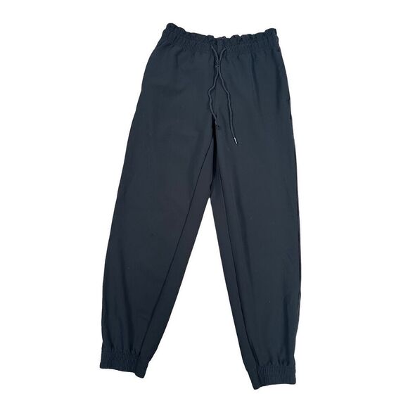 Athleta Metropolis Jogger pants black high rise ruched elastic waist travel 0 - Picture 2 of 14